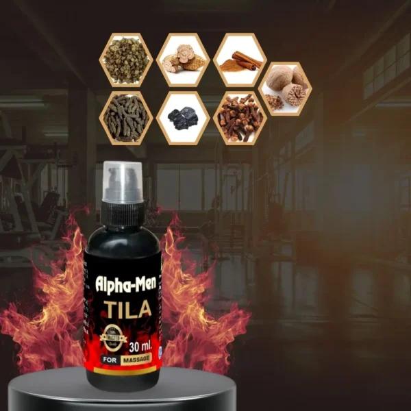 Alpha-Men Massage Oil (Tila) – Ayurvedic Strength & Stamina Booster – 30ml - Image 3