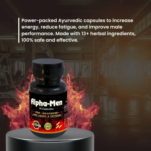 Alpha-Men Power Capsules – Ayurvedic Strength & Stamina Booster (15 Capsules) - Image 2